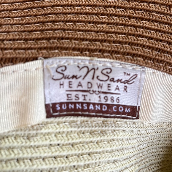 SUN N SAND Size OSFA Floppy Beach Garden Vacation Hat Grosgrain Ribbon Elegant - Picture 7 of 15